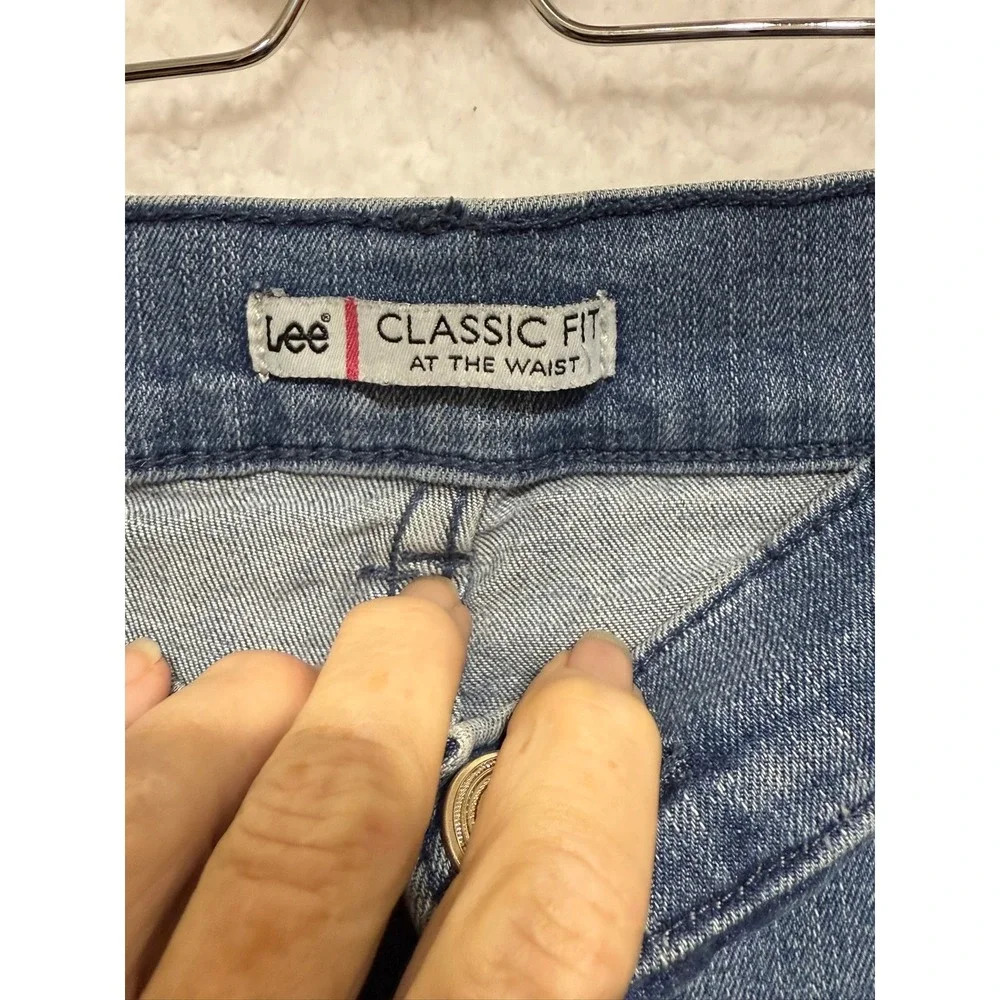Lee Classic Fit At The Waist Womens Blue‎ Denim Jeans Pants